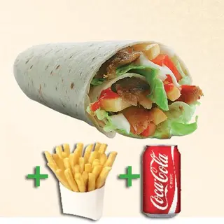 1 kebab + papas + refresco
