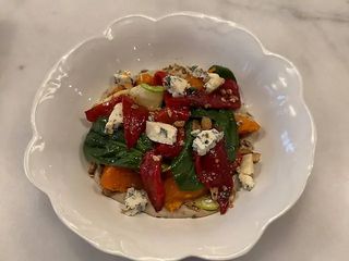 Салат із запечених овочів та Дор Блю