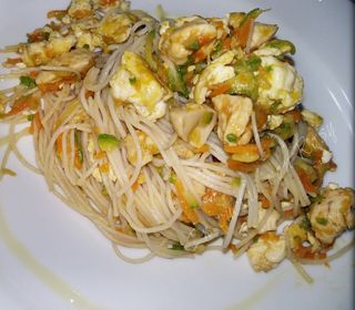 46 Spaghetti di riso con pollo