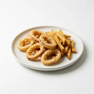 Rabas rebozada con patatas