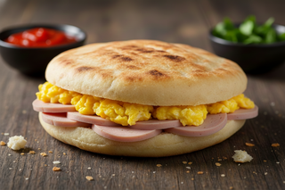 Chapati Omelette Salami