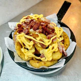 Aros de Cebola Bacon e Cheddar