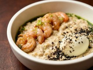 Owsianka z krewetkami
