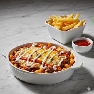 Macarrones con kebab (PEQUEÑA)