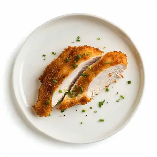 Fetta di pollo panato arrostito