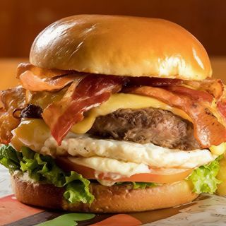 X-Egg Bacon com batata frita