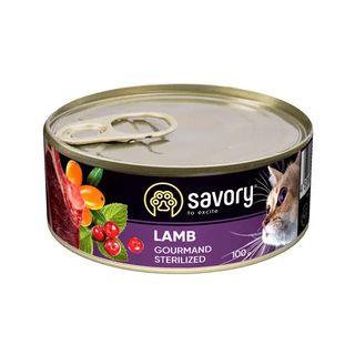 Savory Cat Can Adult Sterilised ягня 100г