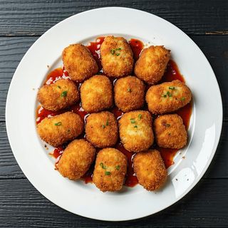 Crocchè ripieno con parmigiana di melanzane