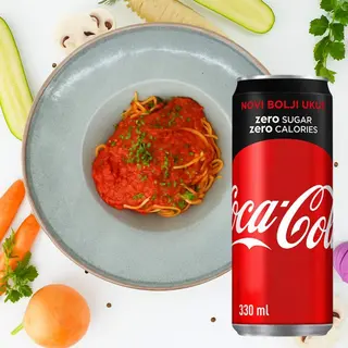 Bolognese + Coca-cola Zero 0,33L