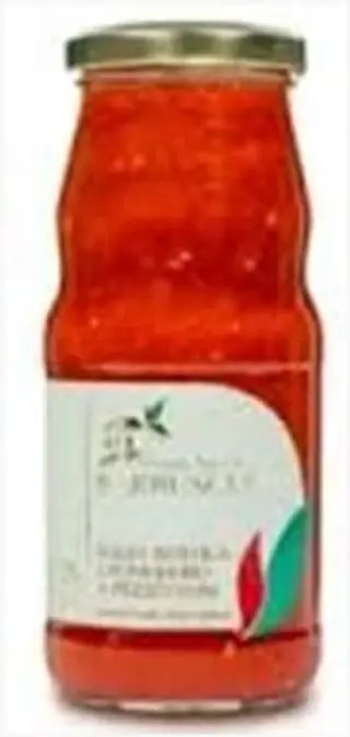 BOUTEILLE SAUCE PRÊTE DE TOMATE ROUGE - 370.Gr.   BARBUSCIA 