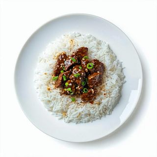 71. Riso coperto di manzo