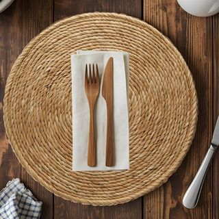 Kit di posate: forchetta, coltello e tovagliolo