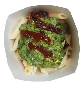 Szpinak + kurczak + spaghetti