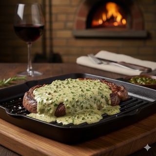 Entrecot Con Pimienta Verde