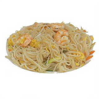 148. Espaguetis De Arroz Con Camarones