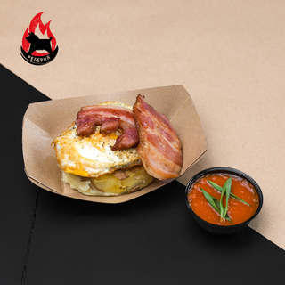 Картопля на грилі з яйцем та беконом (300/50г)