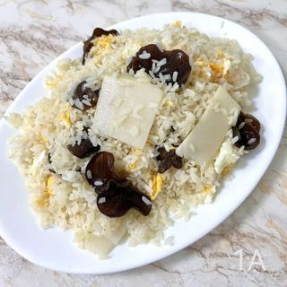 1А. Ориз с черни гъби , бамбук и яйце