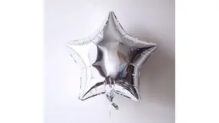 Фольгированная звезда серебро
