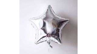 Фольгированная звезда серебро