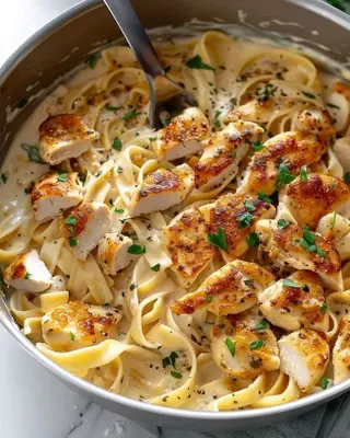 Pâtes Alfredo Au Champignon