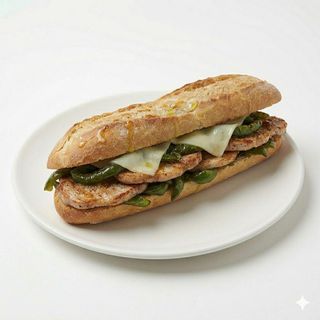 Bocadillo De Lomo Con Pimientos