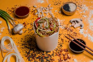 ბრინჯის ატრია ბოსტნეულით