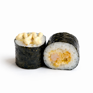 Maki langostino tempura y alioli japonés
