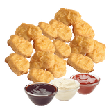 Пилешки хапки 15 броя + 3 соса