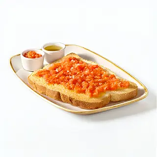 TOSTADA CON AOVE Y TOMATE