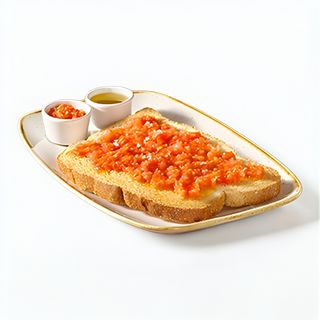 TOSTADA CON AOVE Y TOMATE