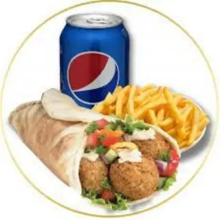 Menú durum falafel