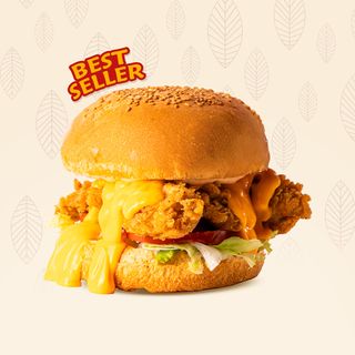 Crispy chicken burger