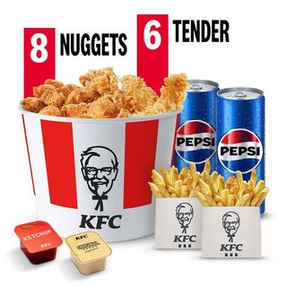 Menu Bucket 8 Nuggets + 6 Tender Crispy + 2 Salse