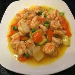 54. Gambas con salsa curry