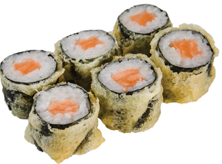 Hosomaki z łososiem w tempurze 6szt