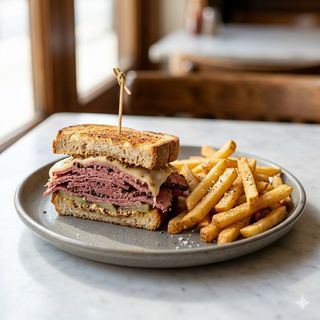 Bocadillo De Pastrami Con Patatas