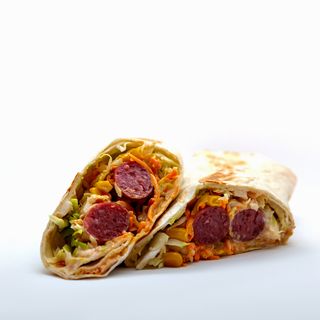 Лаваш з 2-ма копченими сосисками (350г)