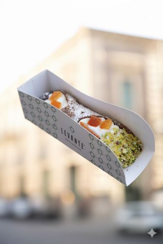 Cannolo senza glutine con crema di ricotta o pistacchio