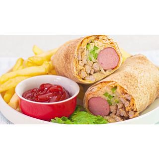 Shawarma with Single Sausage and Beef