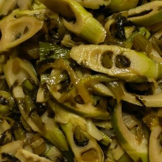 bambù saltato con jiecai 