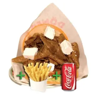 Menú Döner Kebab Con Carne Con Queso Y Bebida