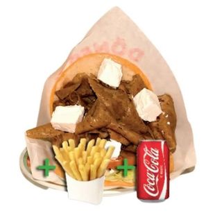 Menú Döner Kebab Con Carne Con Queso Y Bebida