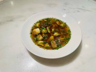 Грибний суп з тортелліні