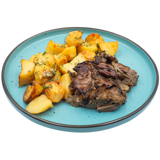 Ficăţei de pui cu ceapă și cartofi aurii 400g