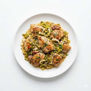 Pollo Especial Con Puerros