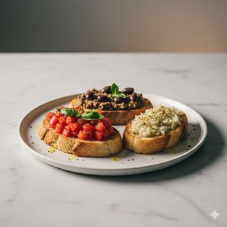 Le tre bruschette del cuore di nonno