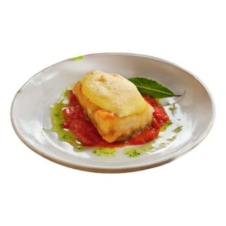 Bacalao con muselina de ajo a la miel