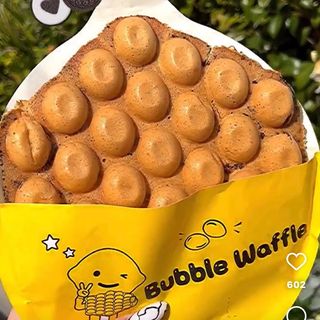 Nutella + panna - bubble waffle