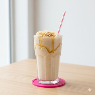 Smoothie de avena, plátano y miel