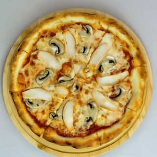 Пицца с курицей и грибами